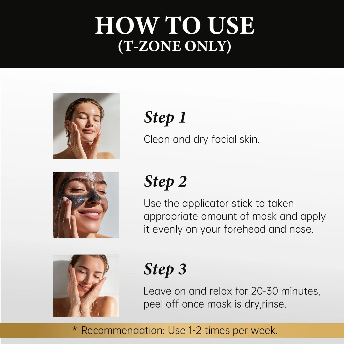 Natural Charcoal Blackhead Peel-Off Mask, Deep Cleansing, Oil Control, Suitable for Oily Skin, Unclogs Pores, Brightens Skin