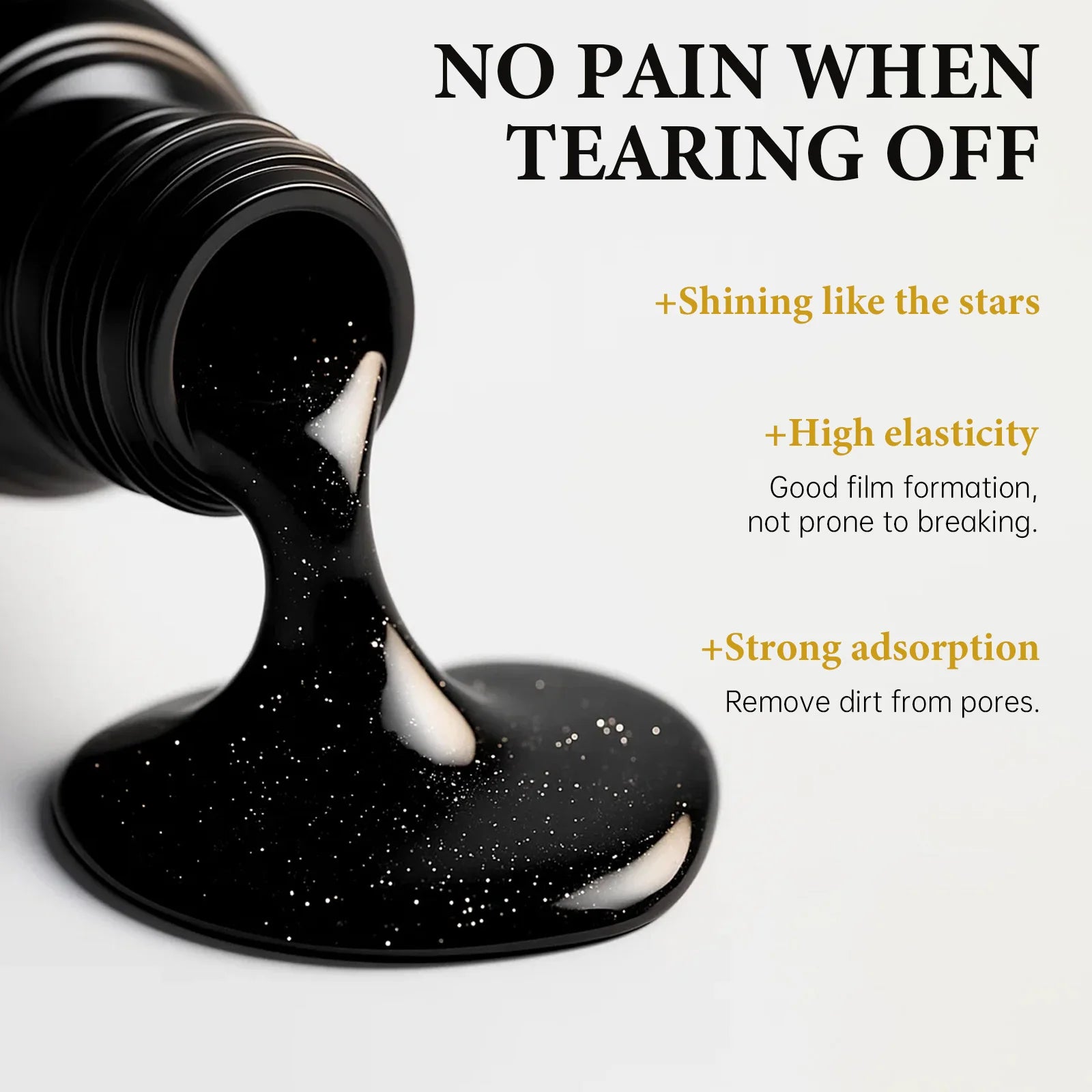 Natural Charcoal Blackhead Peel-Off Mask, Deep Cleansing, Oil Control, Suitable for Oily Skin, Unclogs Pores, Brightens Skin